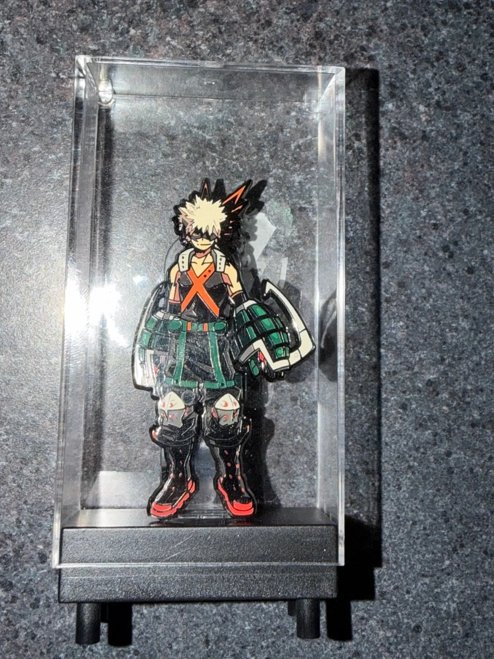 Anime Character Enamel Pin - Green & Black Design